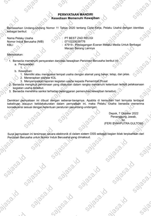 Jasa Pendirian PT Murah  Manado