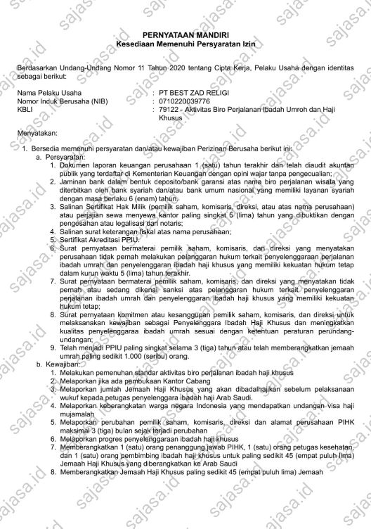 Harga Jasa Buat PT Dan Perizinan Bayar Belakangan  Kupang